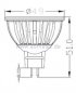 LED-Spot  3 Watt, 12 Volt, MR16/Gx5.3, farbig