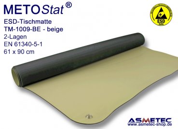 ESD-Tischmatte TM-1009-BE, beige, 61 x 90 cm