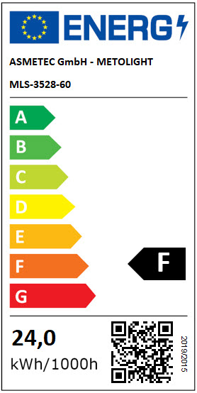 METOLIGHT LED-Streifen MLS-3528-12-060B-BL, blau, 12VDC, 24W, IP54 - Asmetec