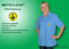 Metocleean ESD-Hemd MS40K-hellblau