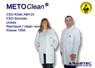 ESD-Kittel AM120, unisex, Reinraum Klasse 1000