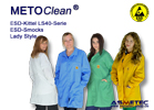 METOCLEAN ESD-Damenkittel LS40