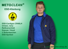 Metoclean ESD-Cardigan CR48LH, navy