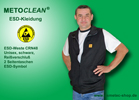 Metoclean ESD-Weste CRN48, schwarz