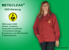 Metoclean ESD-Jacke CX40-dunkelrot