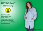 Metoclean ESD-Kittel LS40, azur