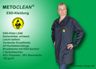 Metoclean ESD-Kittel LS40, schwarz