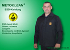 Metoclean ESD-Hemd MS40L-schwarz