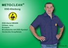 Metoclean ESD-Hemd MS40K, navy