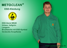 Metoclean ESD-Hemd MS40L-hellgrün