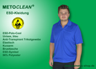 Metoclean ESD-Poloshirt PL-CoolK, blau