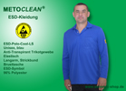 Metoclean ESD-Poloshirt PL-Cool-LS, blau