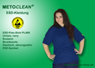 Metoclean ESD-Poloshirt PL48K, navy blau