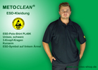 Metoclean ESD-Poloshirt PL48K, schwarz