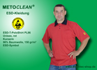 Metoclean ESD-Poloshirt PL96K, rot