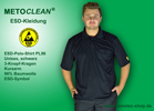 Metoclean ESD-Poloshirt PL96K, schwarz