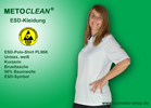 Metoclean ESD-Poloshirt PL96K, weiß