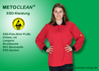 Metoclean ESD-Poloshirt PL96L, rot