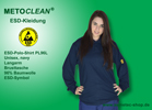 Metoclean ESD-Poloshirt PL96L, navy