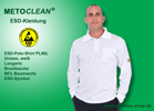 Metoclean ESD-Poloshirt PL96K, weiß