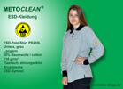 Metoclean ESD-Poloshirt PS210L, grau