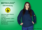 Metoclean ESD-Poloshirt PS210L, navy