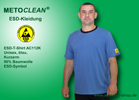 Metoclean ESD-T-Shirt AC112K, blau