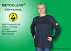 Metoclean ESD-T-Shirt AC112L, schwarz