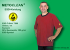 Metoclean ESD-T-Shirt TS96K, red