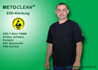 Metoclean ESD-T-Shirt TS96K, schwarz