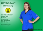 Metoclean ESD-T-Shirt TS96KV, royal