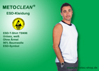 Metoclean ESD-T-Shirt TSN96, weiß