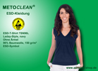 Metoclean ESD-T-Shirt TSN96WV,  navy