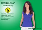 Metoclean ESD-T-Shirt TSN96WV, royal