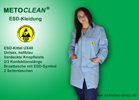 Metoclean ESD-Smock UX-40, light blue