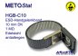 Preview: ESD-Erdungs-Armband-HGB-C10, Edelstahl, 10 mm Druckknopf - www.asmetec-shop.de