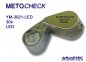 Preview: METOCHECK-YM3021-LED, Triplet Lupe 30fach, aplanat mit LED