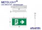 Preview: LED-Emergency Exit luminaire LES-28-SLD-DZ, IP30, maintained, double sided