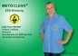 Preview: METOCLEAN ESD-Shirt MS40K-LB, light blue, short sleeves - www.asmetec-shop.de