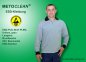 Preview: METOCLEAN ESD-Polo-Shirt PL96L, grey, long sleeves, unisex - www.asmetec-shop.de