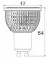 Preview: LED-Spot GU10, 4W-3x1, 25°, 260 lm, 230 Volt AC, neutralweiß