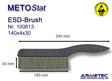 Metostat ESD-Bürste 1400430B, antistatisch, leitfähig - www.asmetec-shop.de