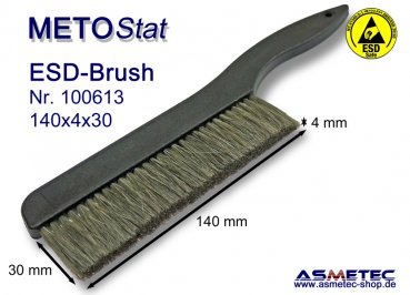 Metostat ESD-Bürste 1400430B, antistatisch, leitfähig - www.asmetec-shop.de