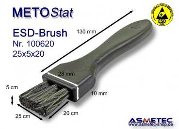 Metostat ESD-Bürste 250520B, antistatisch, leitfähig - www.asmetec-shop.de