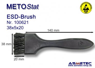 Metostat ESD-Bürste 380520B, antistatisch, leitfähig - www.asmetec-shop.de