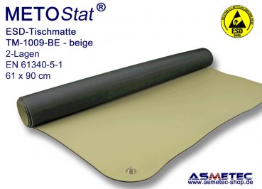 ESD-Tischmatte-TM-1009BE, beige, 61x90 cm, antistatisch