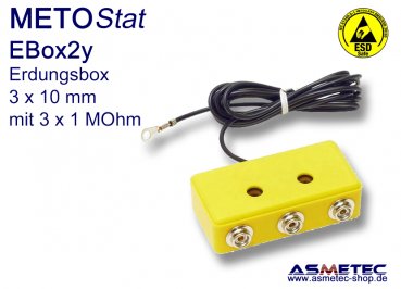 ESD-Erdungsbox EBOX2y, 3 x 10 mm Druckknopf