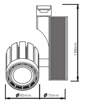 METOLIGHT LED-Tracklight 40130CW, 30 Watt