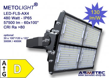 LED Flutlicht FLS-AX4, 480 Watt, 57500 lm, IP65