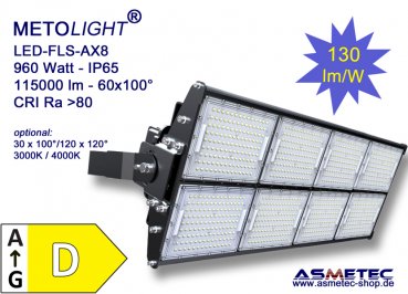 LED Flutlicht FLS-AX8, 960 Watt, 115000 lm, IP65